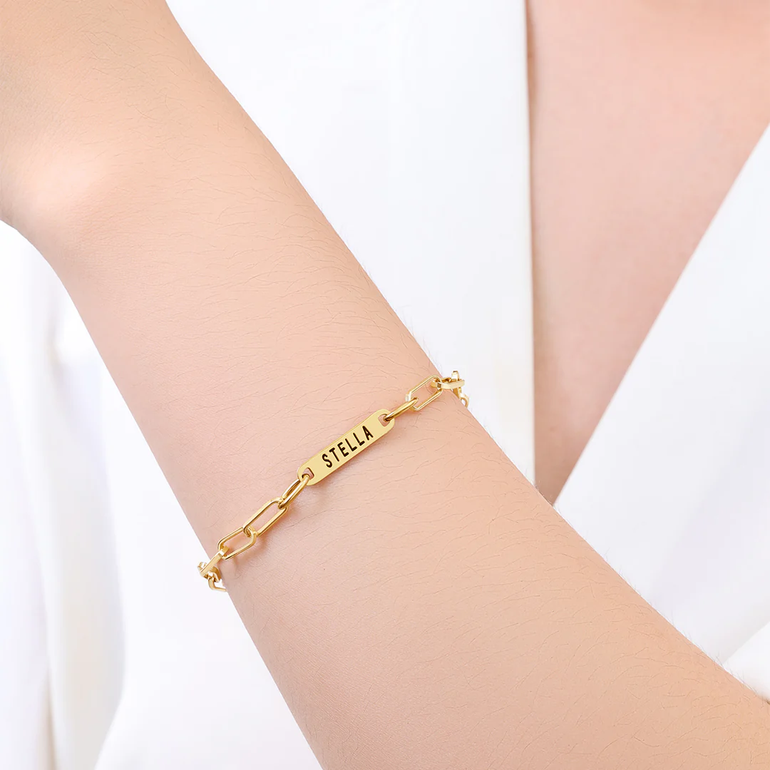Personalized Paperclip Name Bracelet - Image 54