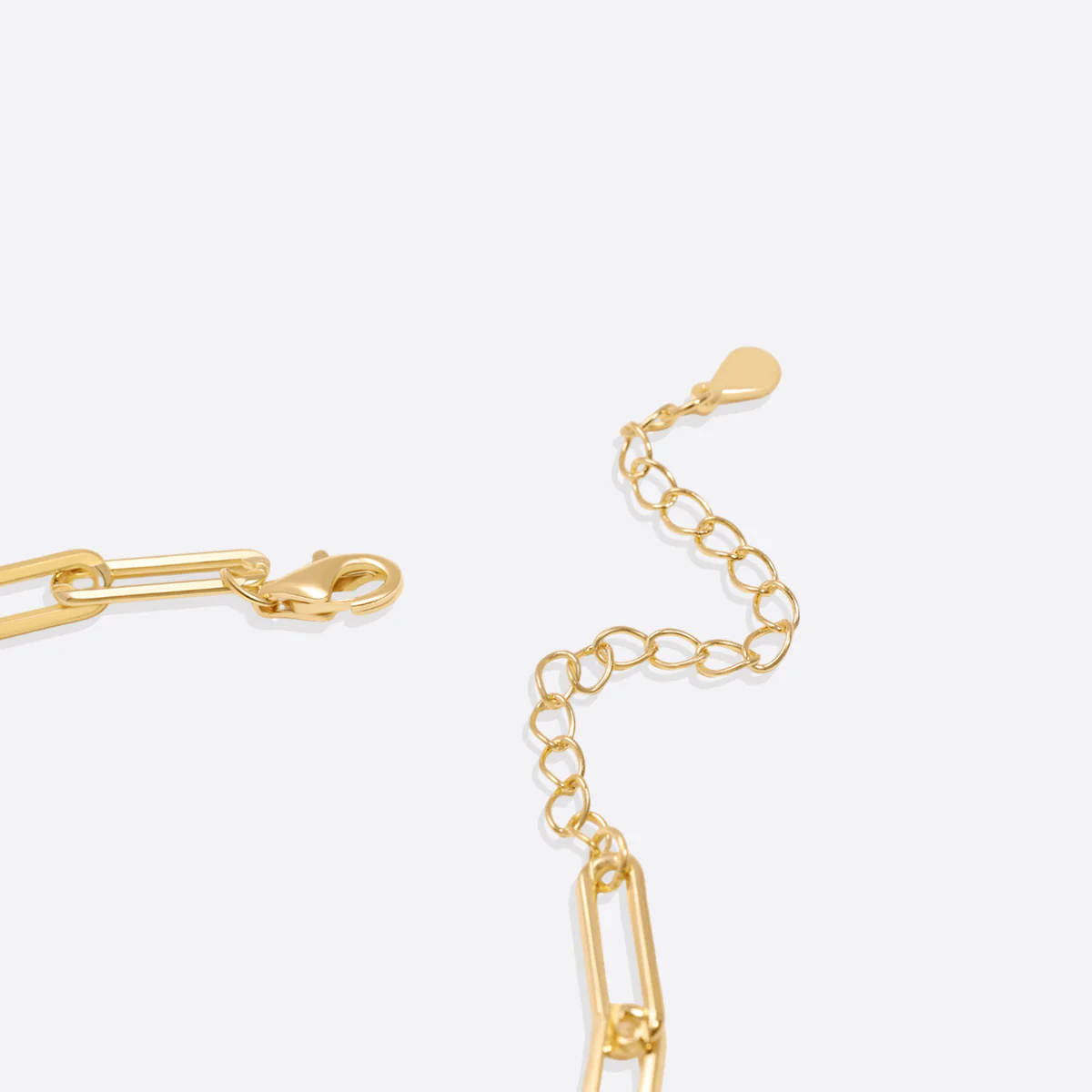 Paperclip Bracelet with Pave Initials - Image 10