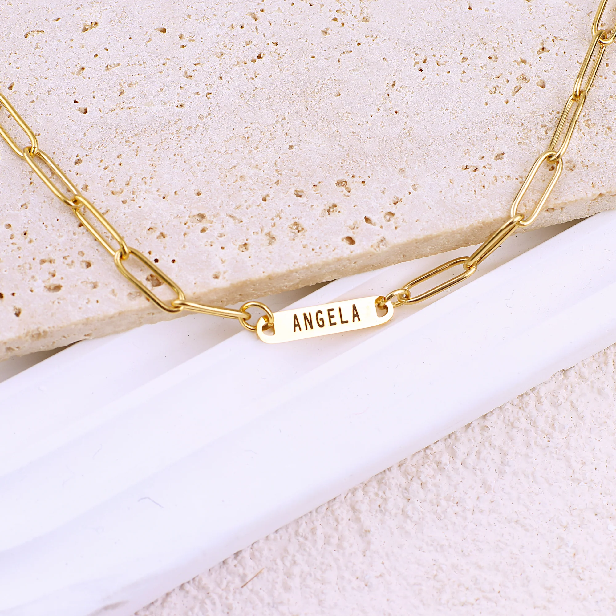 Paperclip Necklace With Personalized Names - Image 10