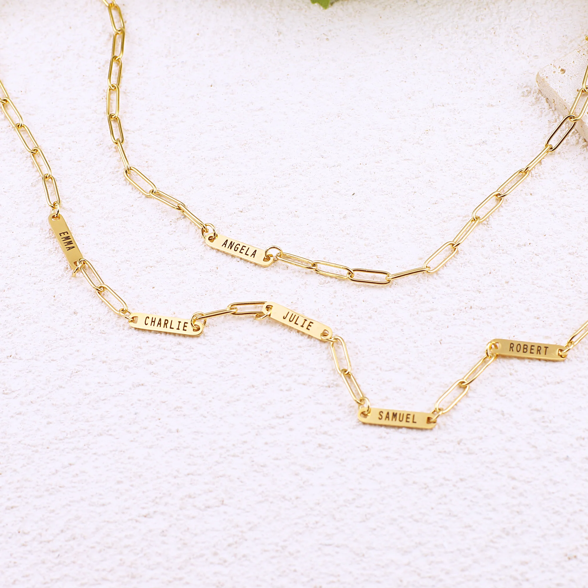 Paperclip Necklace With Personalized Names - Image 14