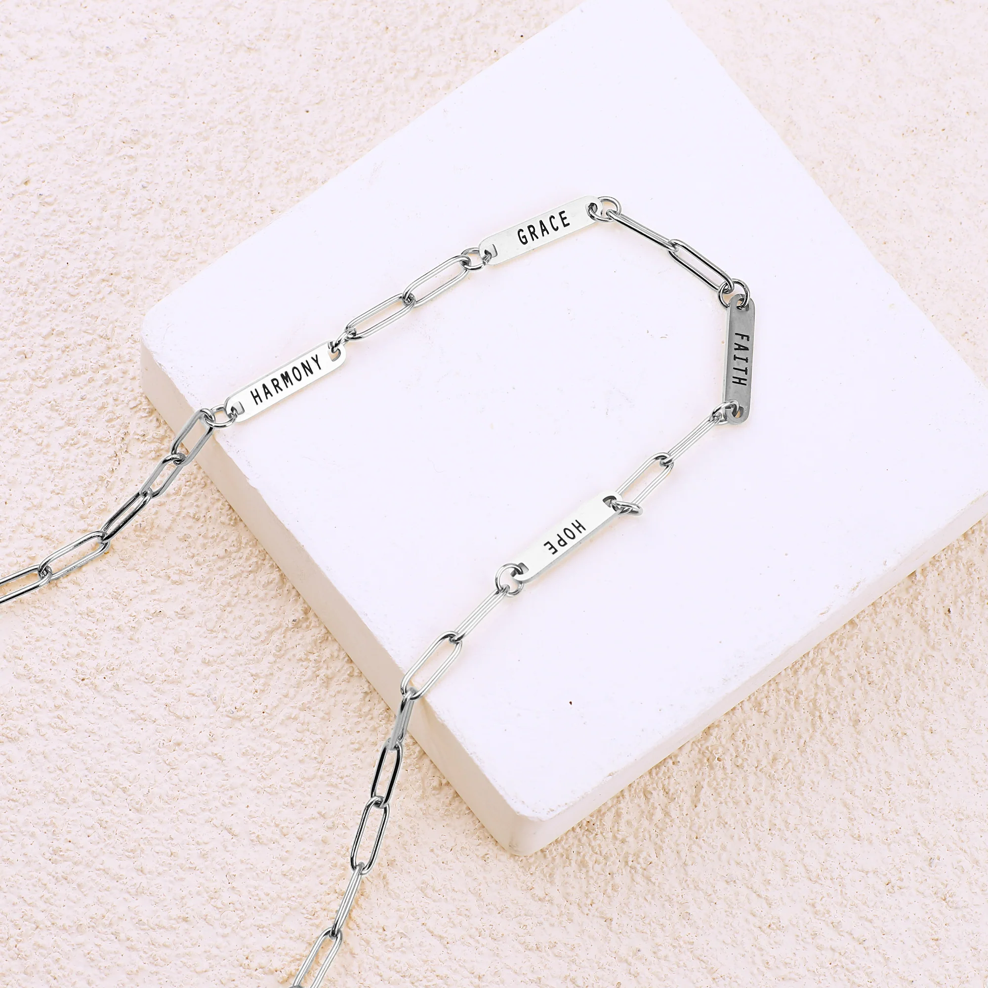 Paperclip Necklace With Personalized Names - Image 16