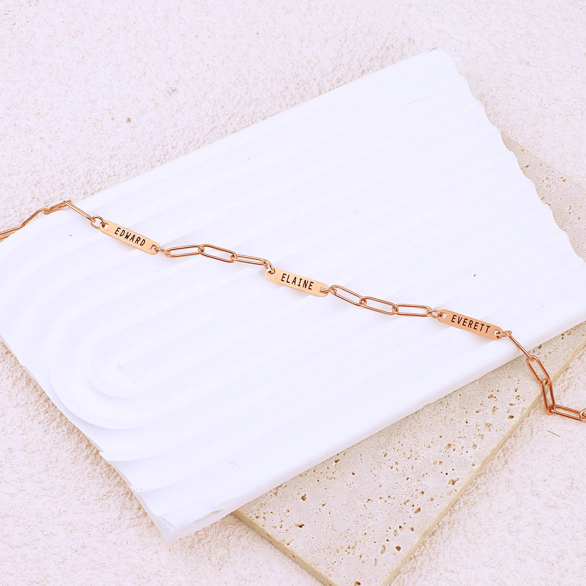 Paperclip Necklace With Personalized Names - Image 22