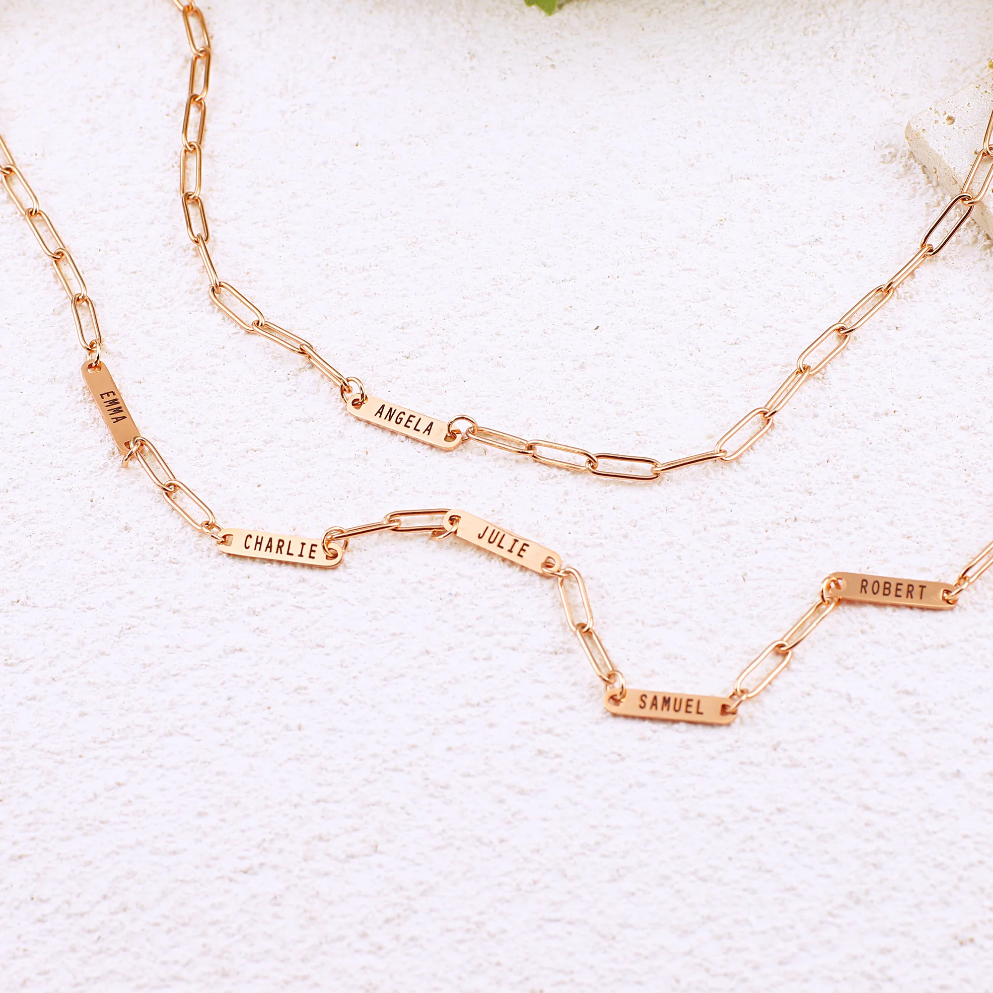 Paperclip Necklace With Personalized Names - Image 24