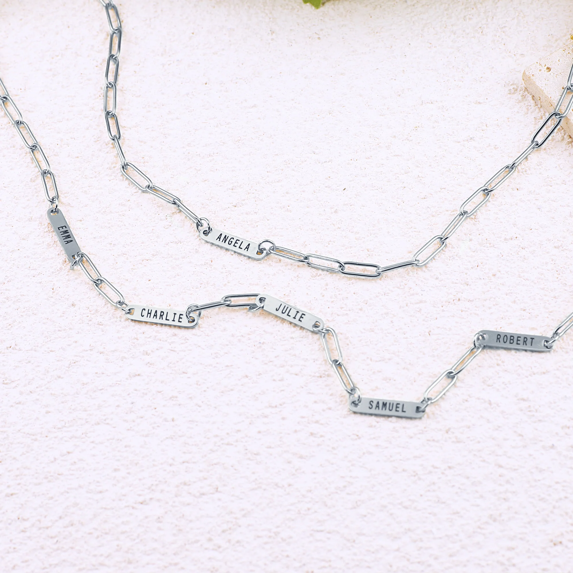 Paperclip Necklace With Personalized Names - Image 25