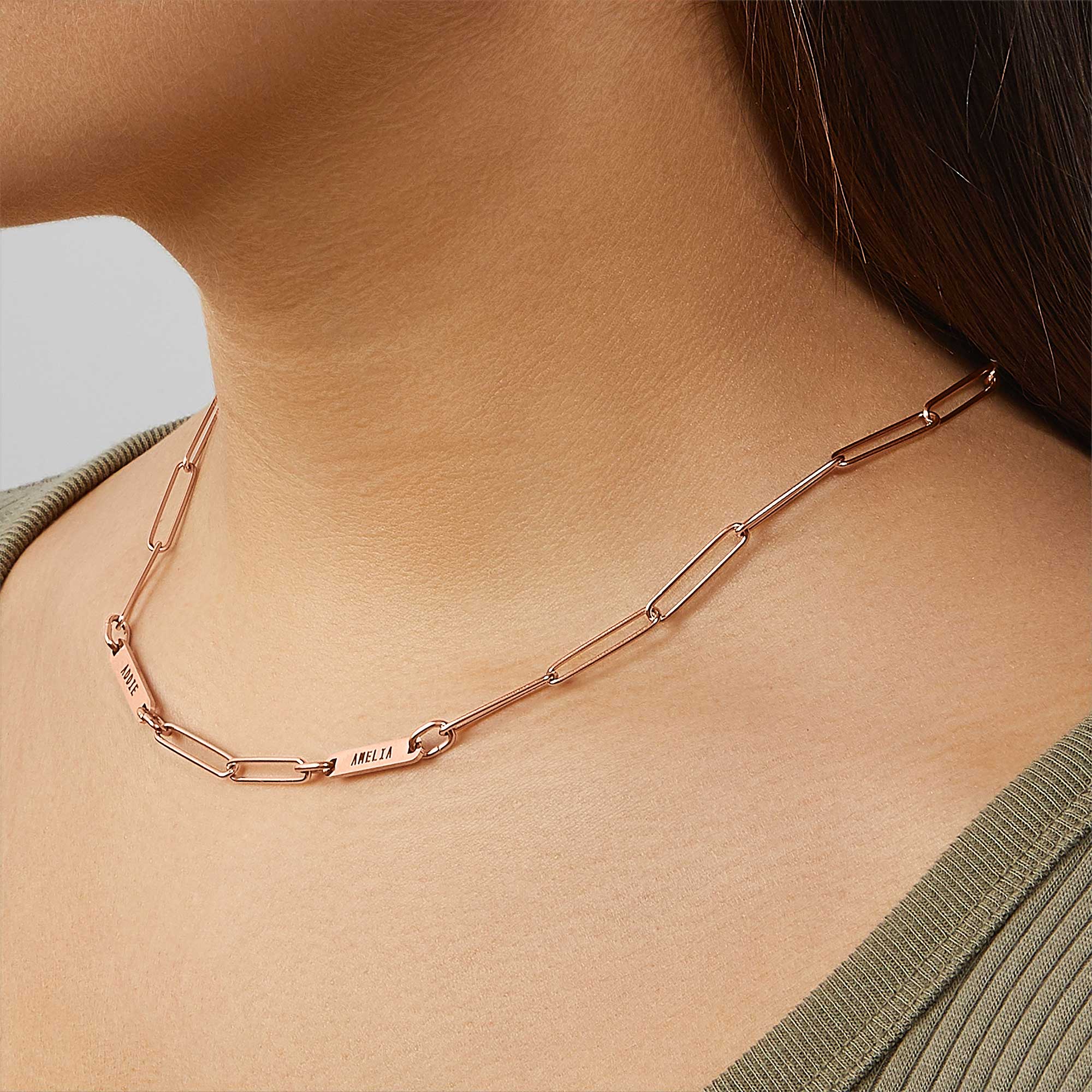 Paperclip Necklace With Personalized Names - Image 43