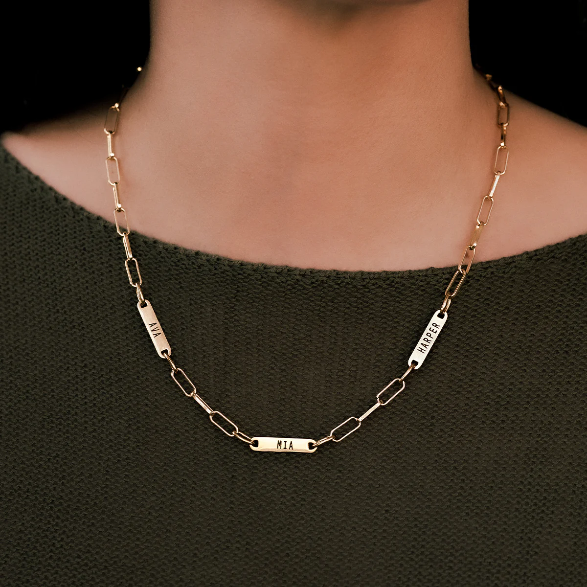 Paperclip Necklace With Personalized Names - Image 63