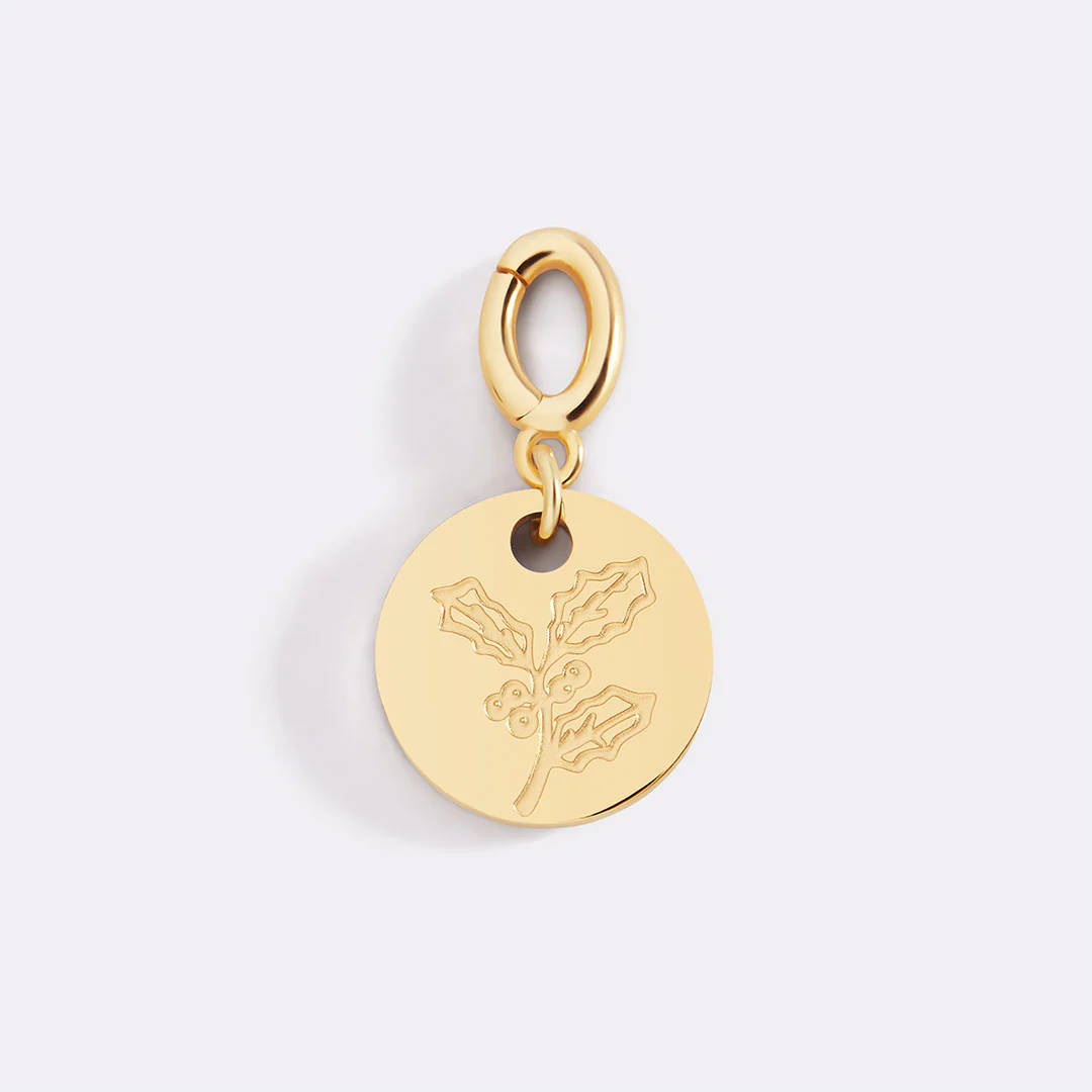 Engraved Birth Flower Disc Charm - Image 11