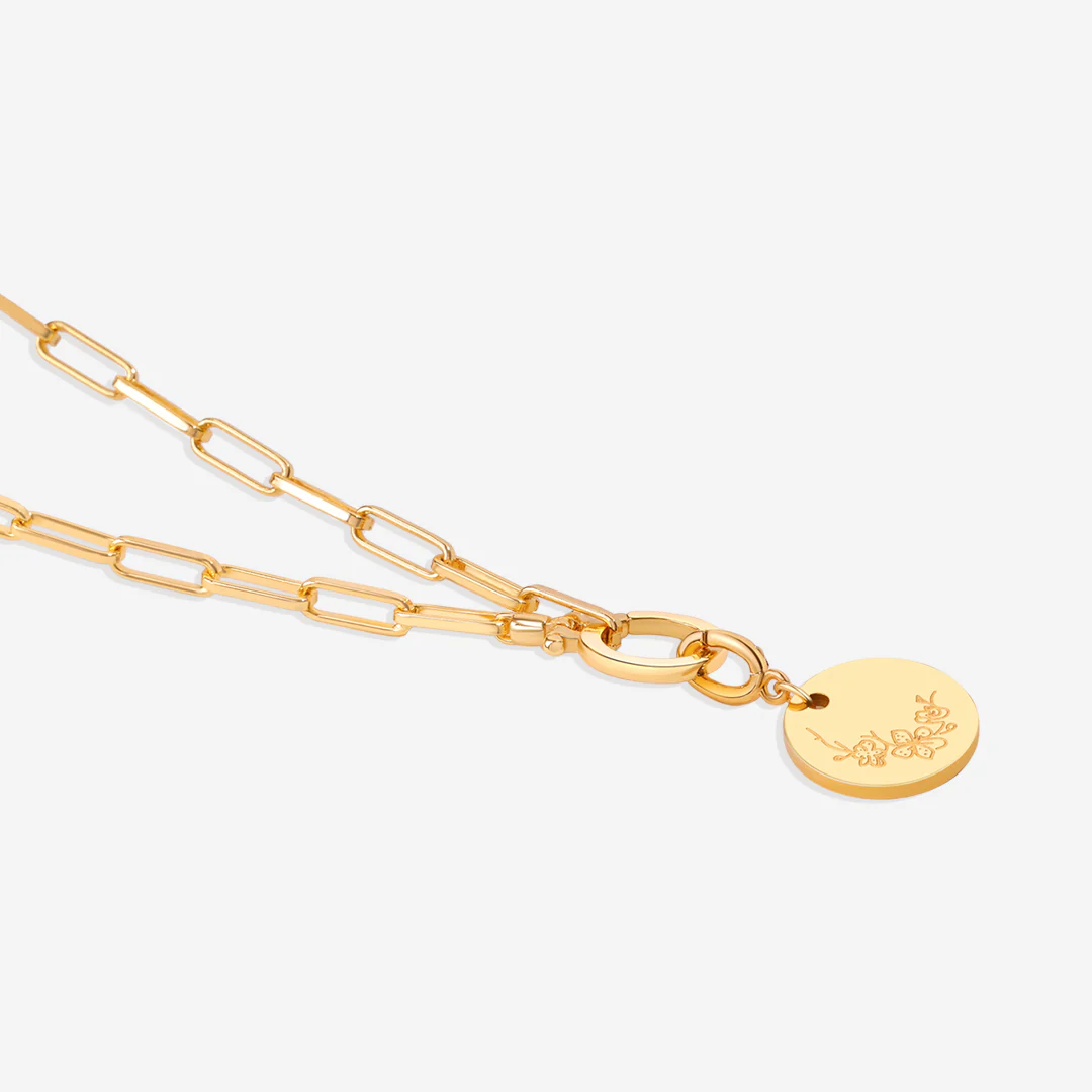 Engraved Birth Flower Disc Charm - Image 16