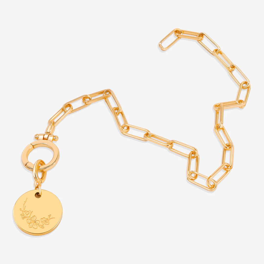 Engraved Birth Flower Disc Charm - Image 23