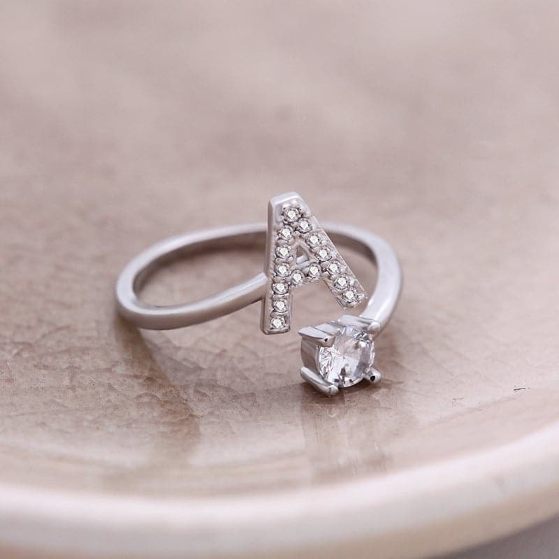 Pave Adjustable Initial Ring - Image 5