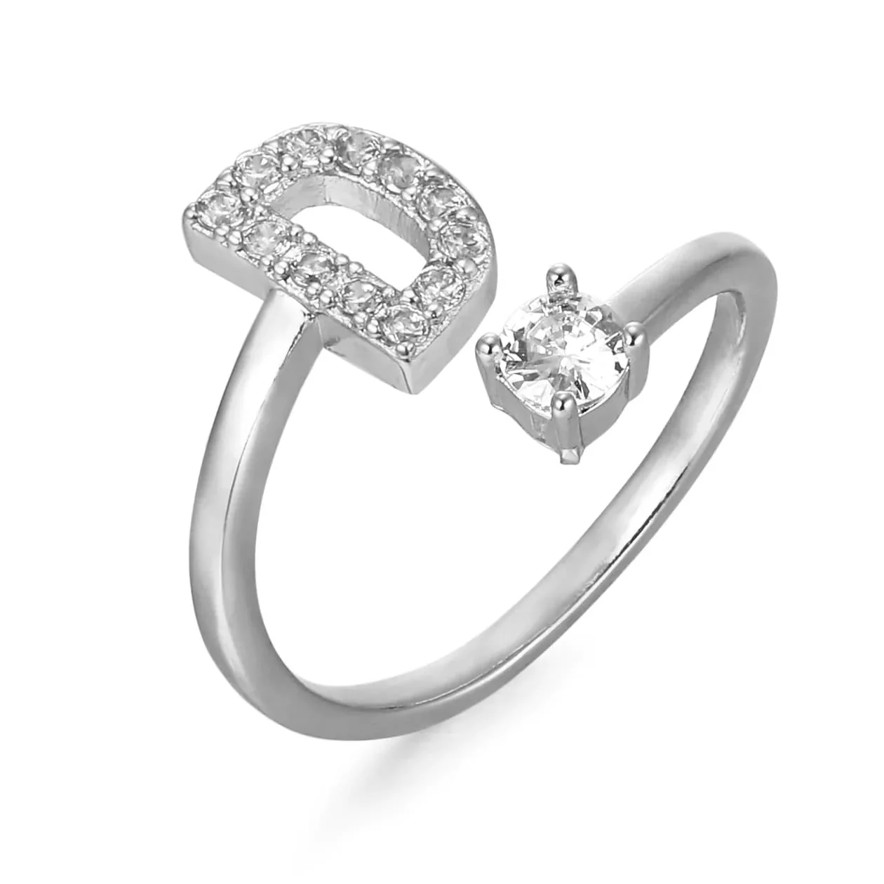 Pave Adjustable Initial Ring - Image 7