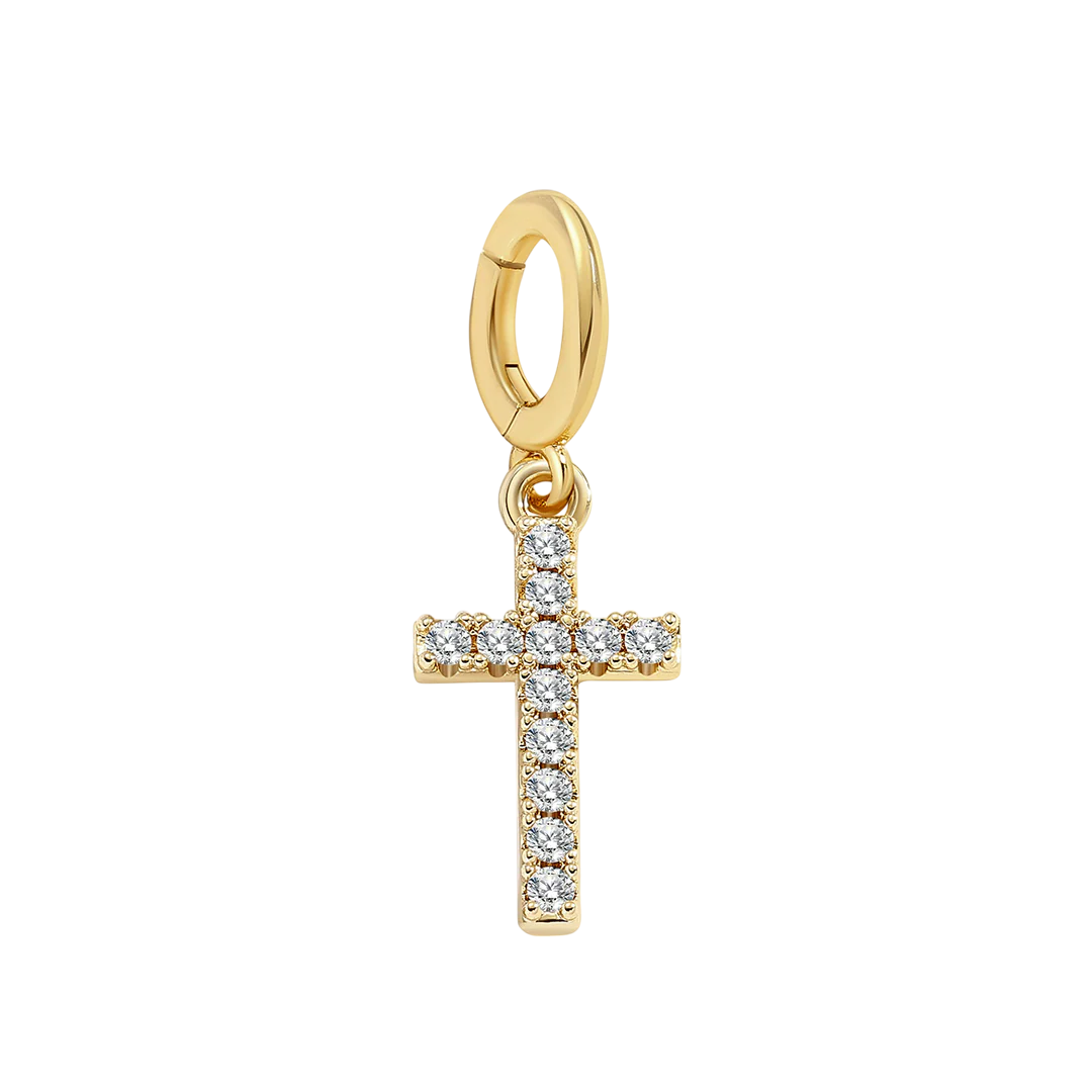Pave Cross Charm - Image 3