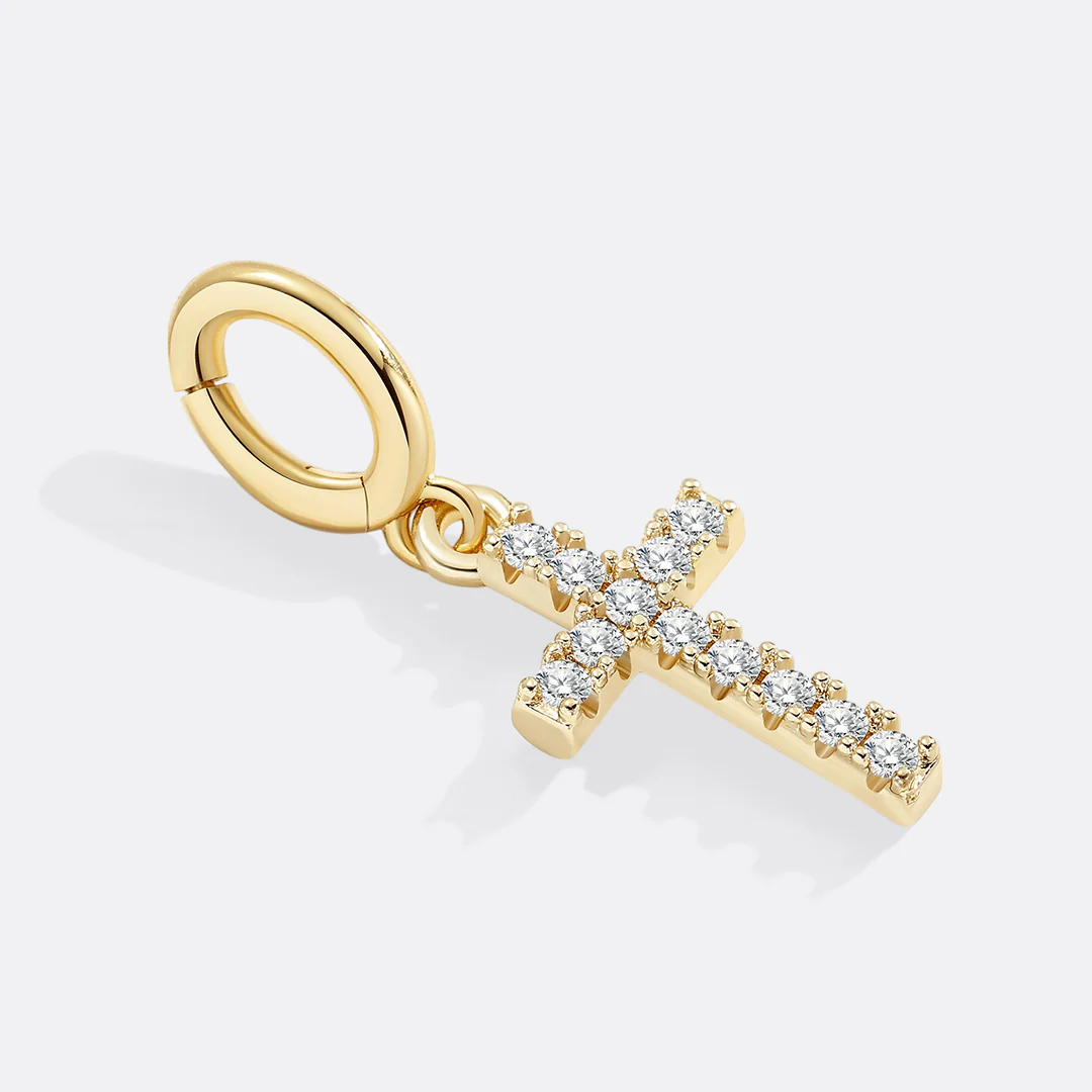 Pave Cross Charm - Image 4
