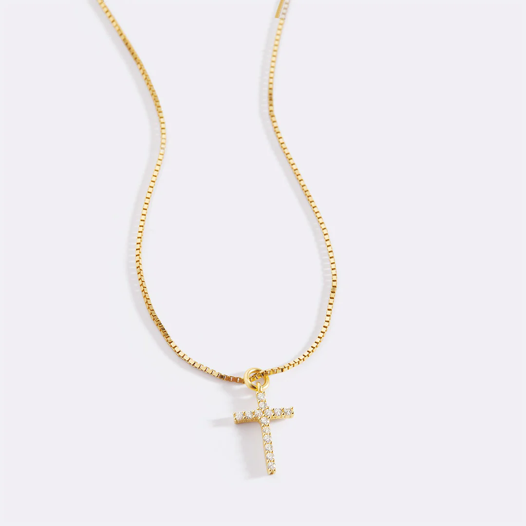 Pave Cross Necklace - Image 2