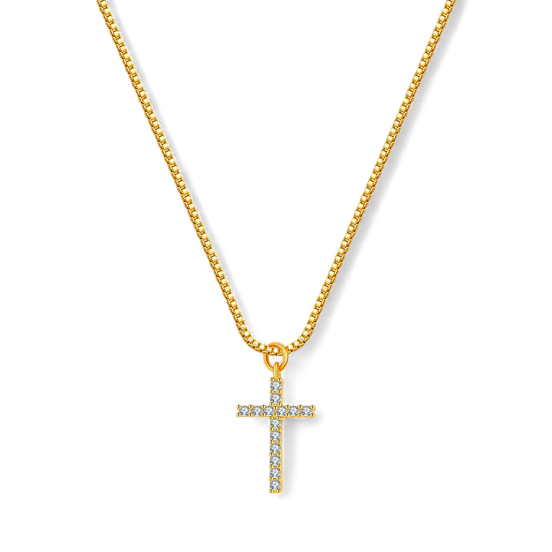 Pave Cross Necklace - Image 5