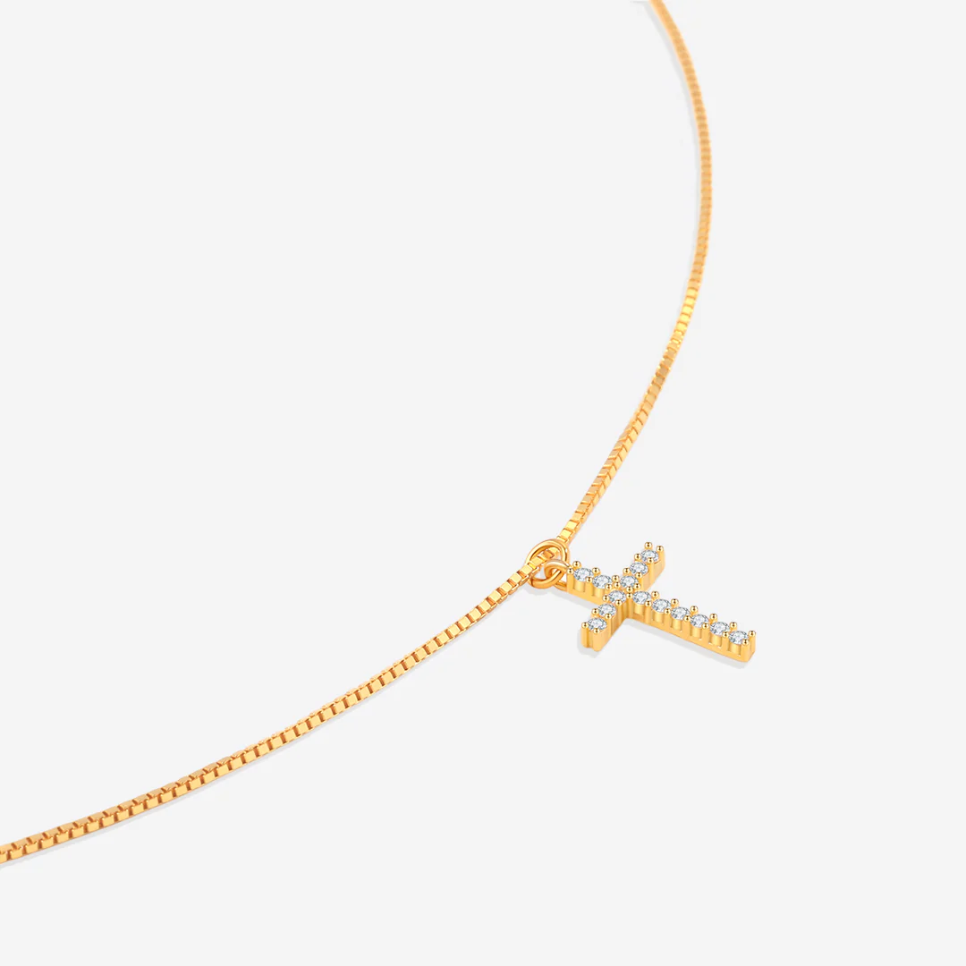 Pave Cross Necklace - Image 7