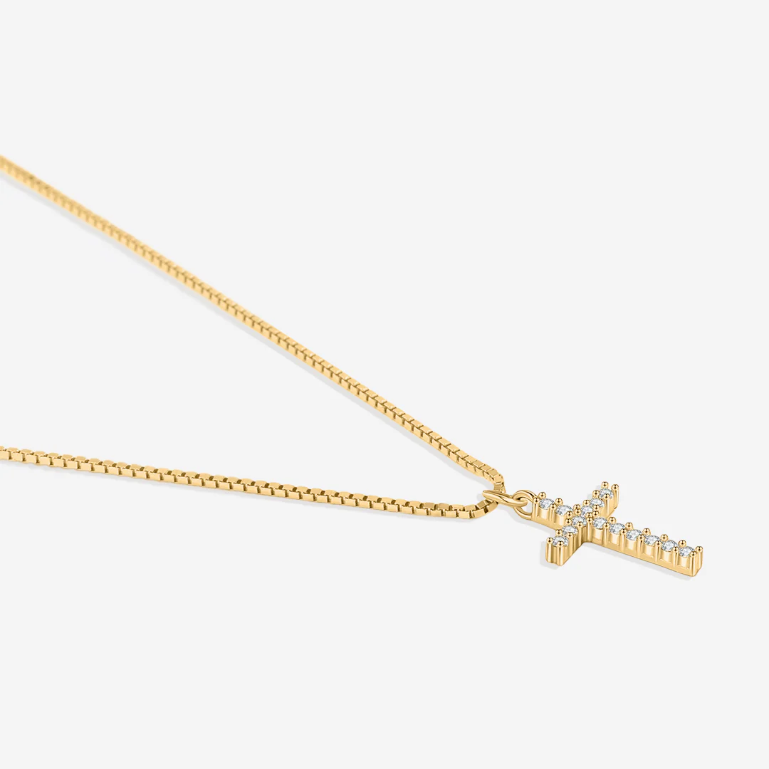 Pave Cross Necklace - Image 8