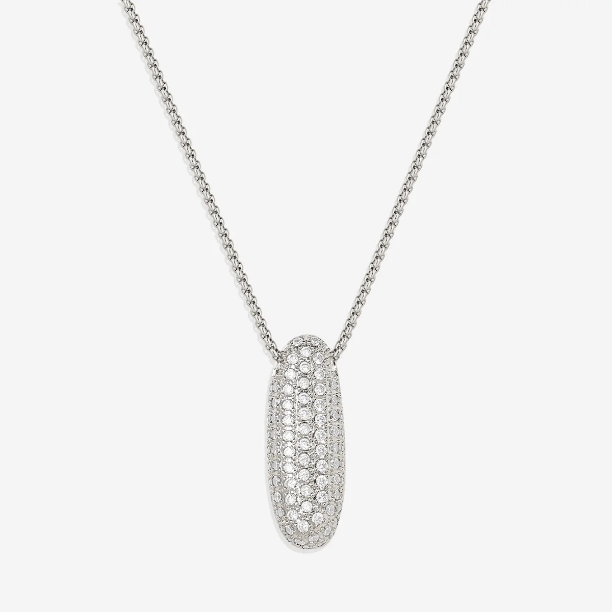 Pave Bubble Initial Necklace - Image 49