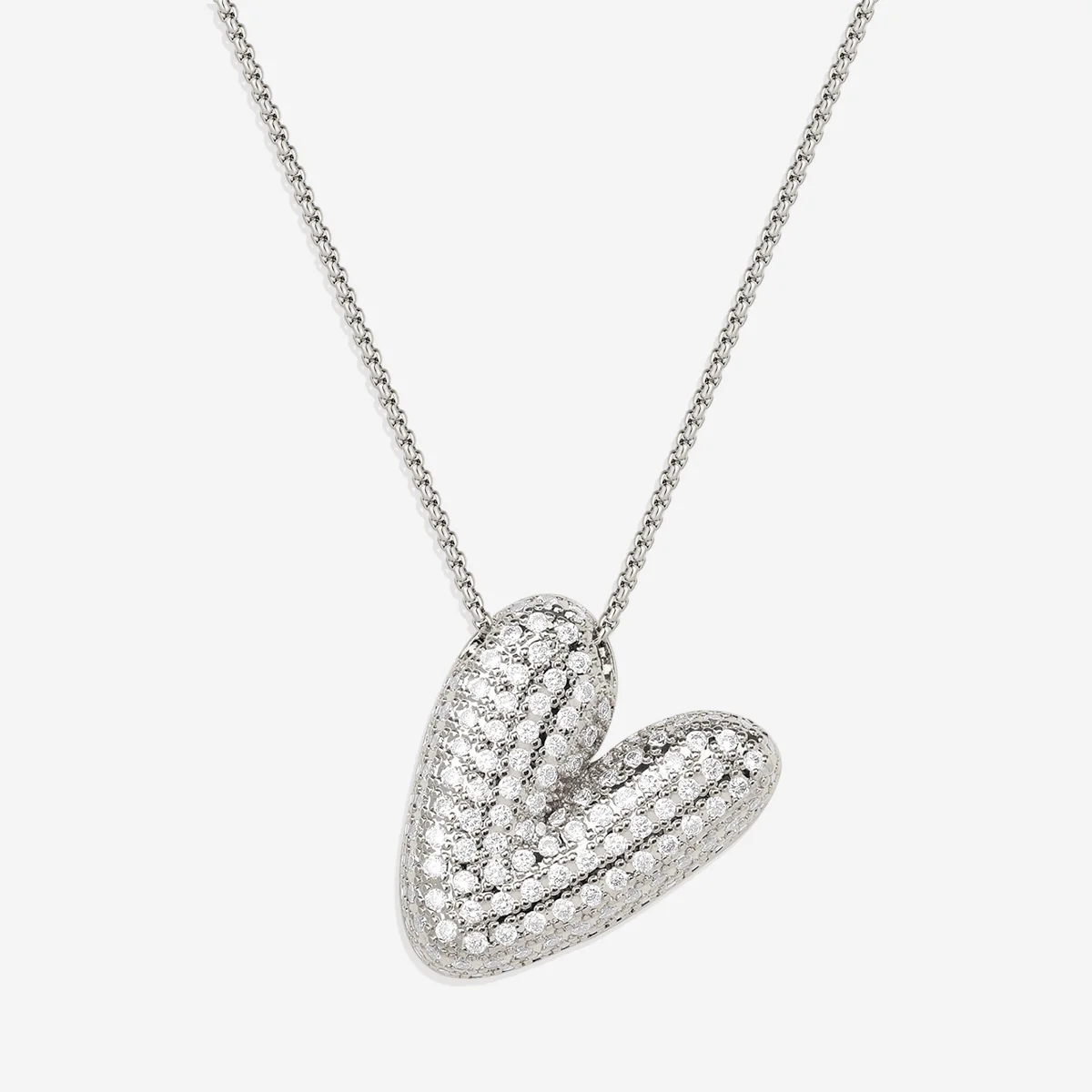 Pave Bubble Initial Necklace - Image 62