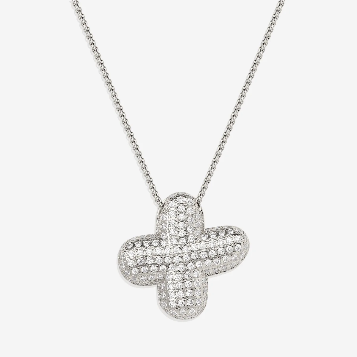 Pave Bubble Initial Necklace - Image 64