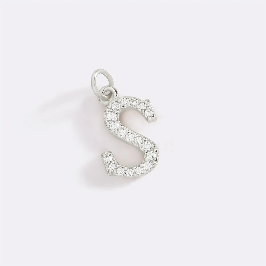 Dainty Pave Initial Charm - Image 102