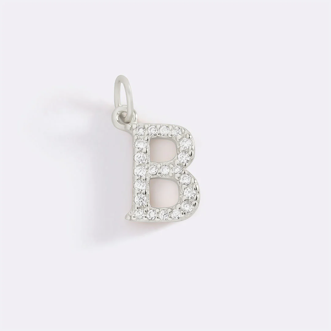 Dainty Pave Initial Charm - Image 85