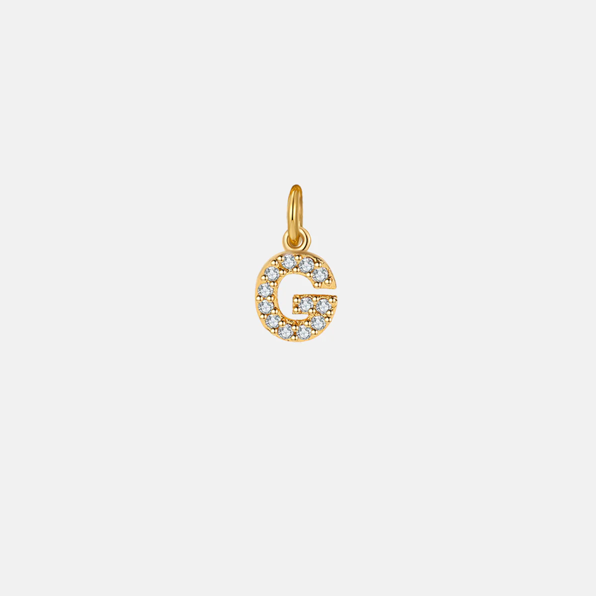 Dainty Pave Initial Charm - Image 9
