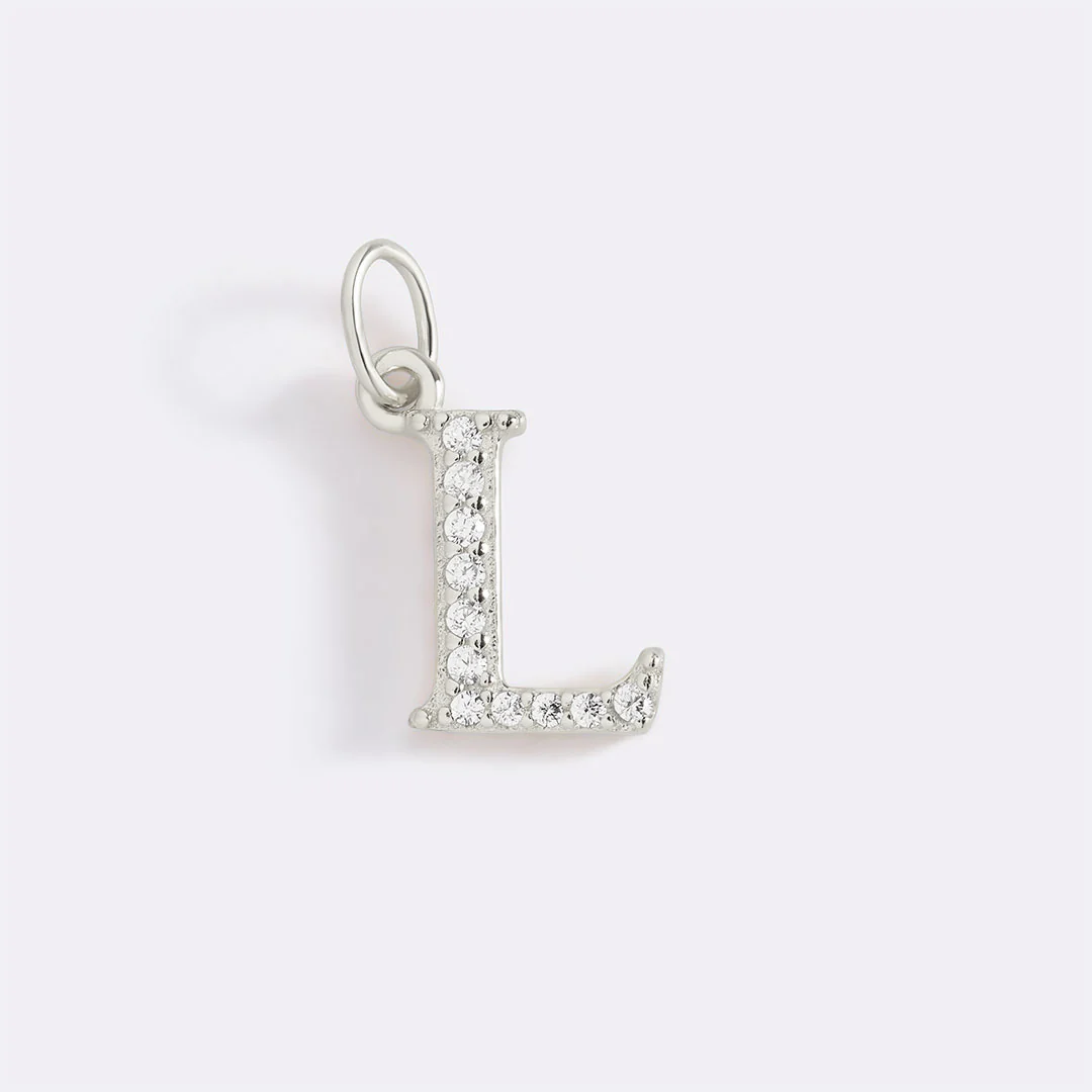 Dainty Pave Initial Charm - Image 95
