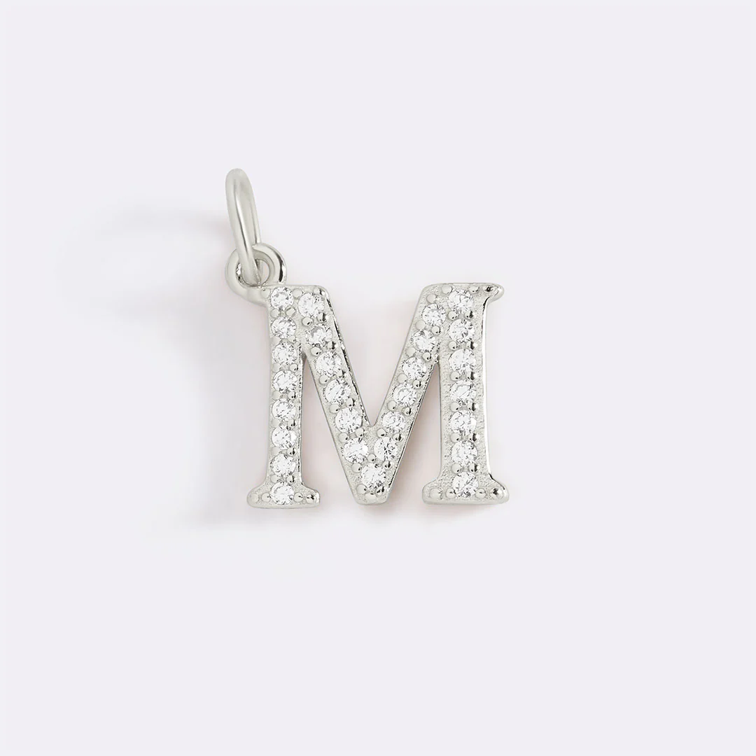 Dainty Pave Initial Charm - Image 96
