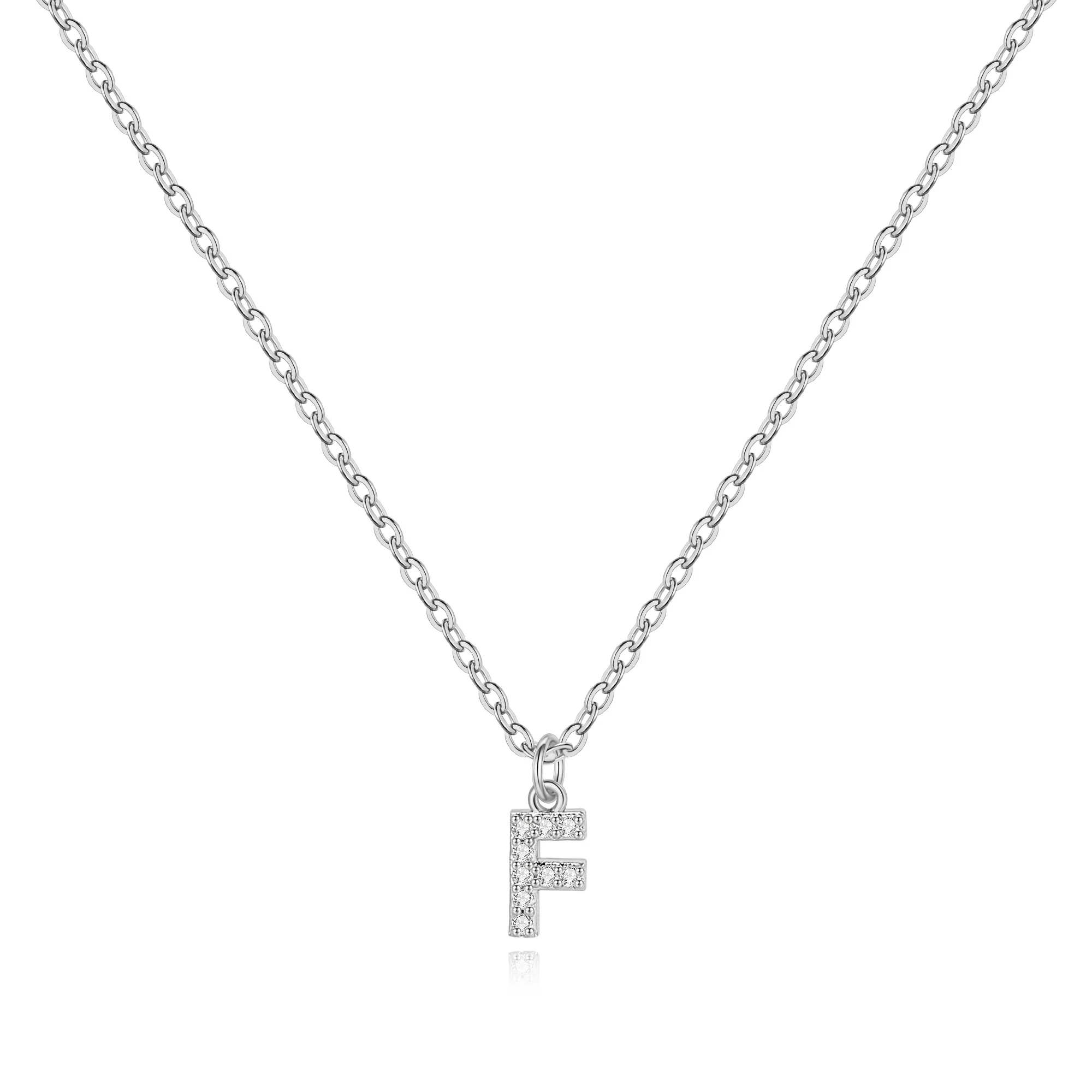 Pavé Uppercase Initial Necklace - Image 52