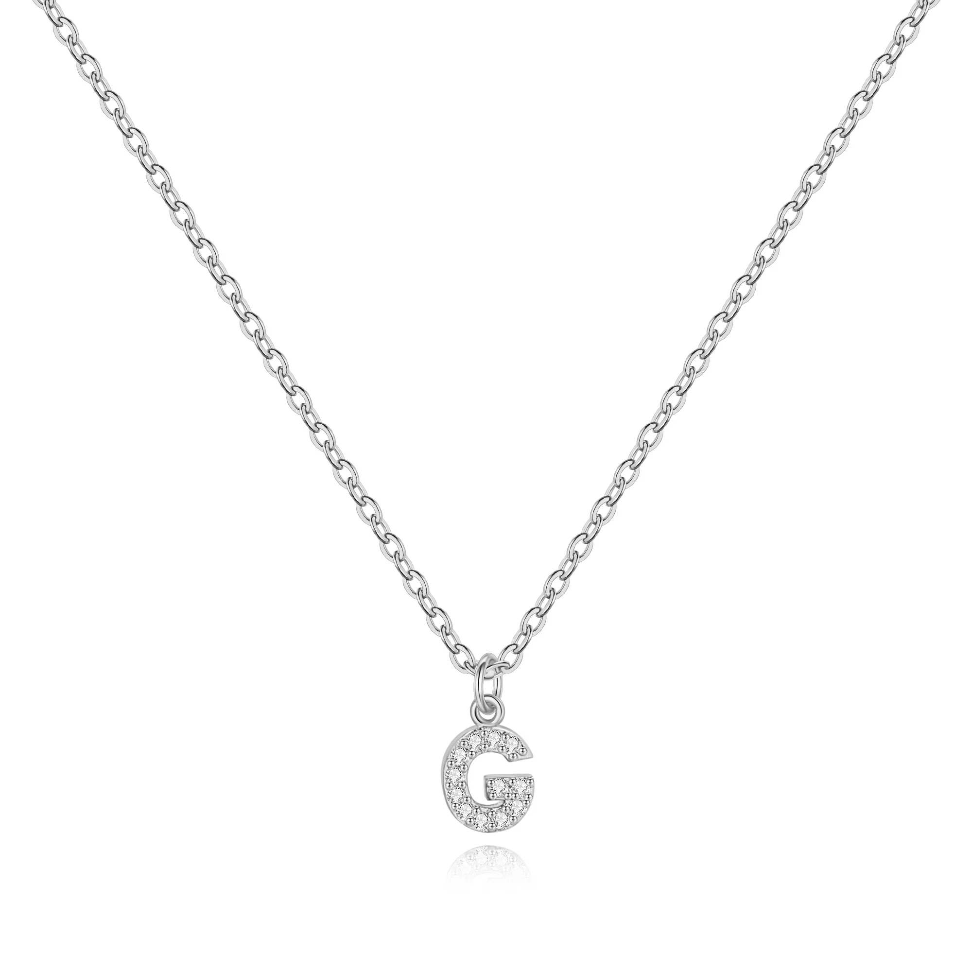 Pavé Uppercase Initial Necklace - Image 53