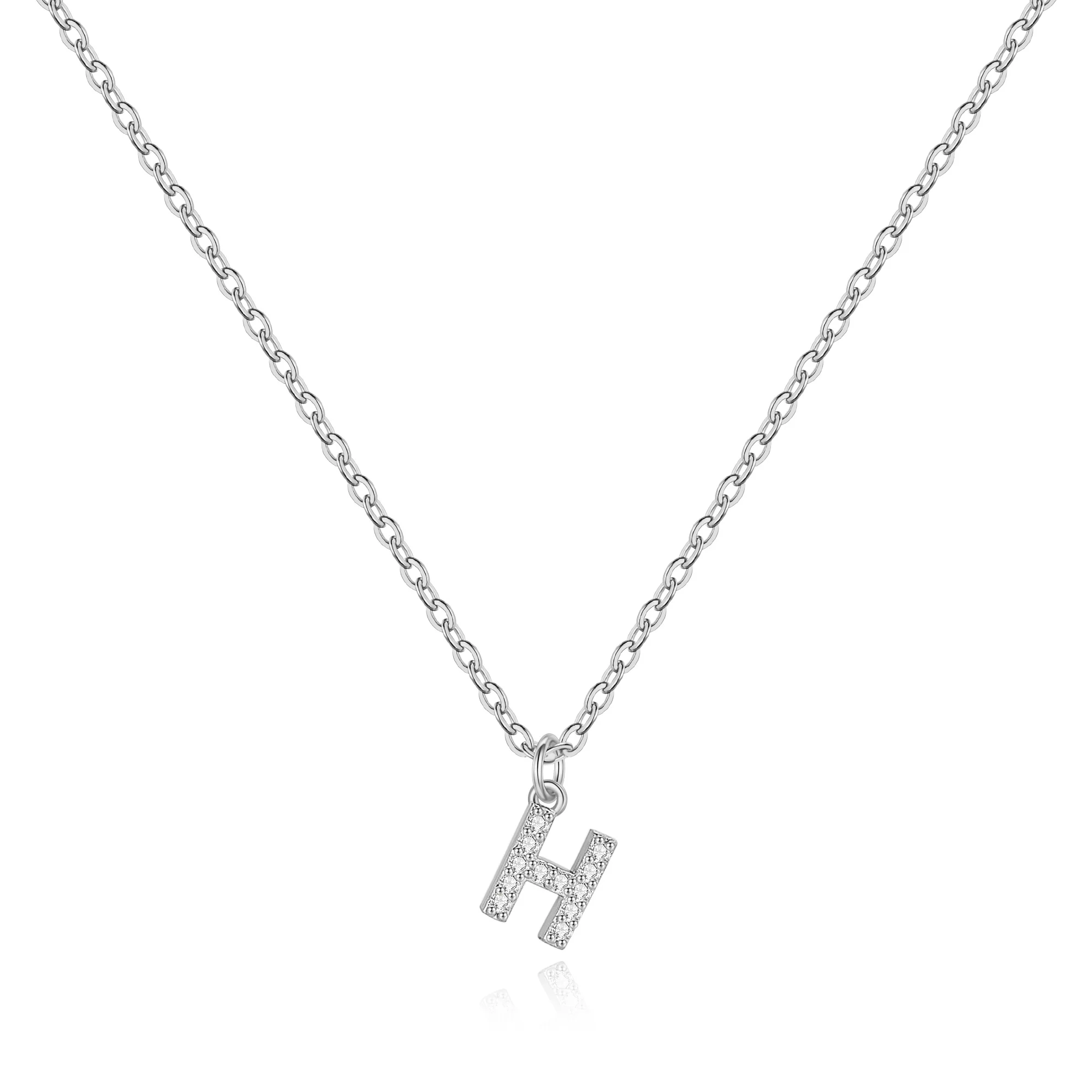 Pavé Uppercase Initial Necklace - Image 54