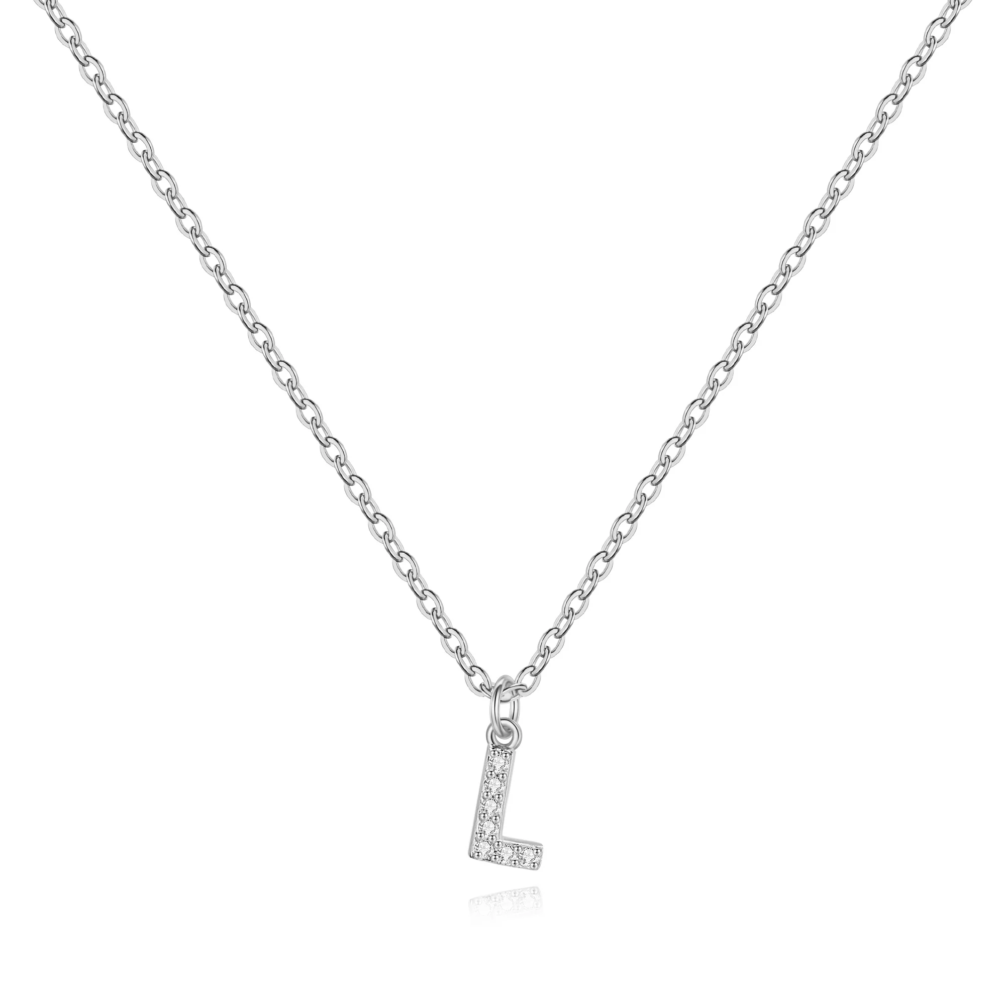 Pavé Uppercase Initial Necklace - Image 58