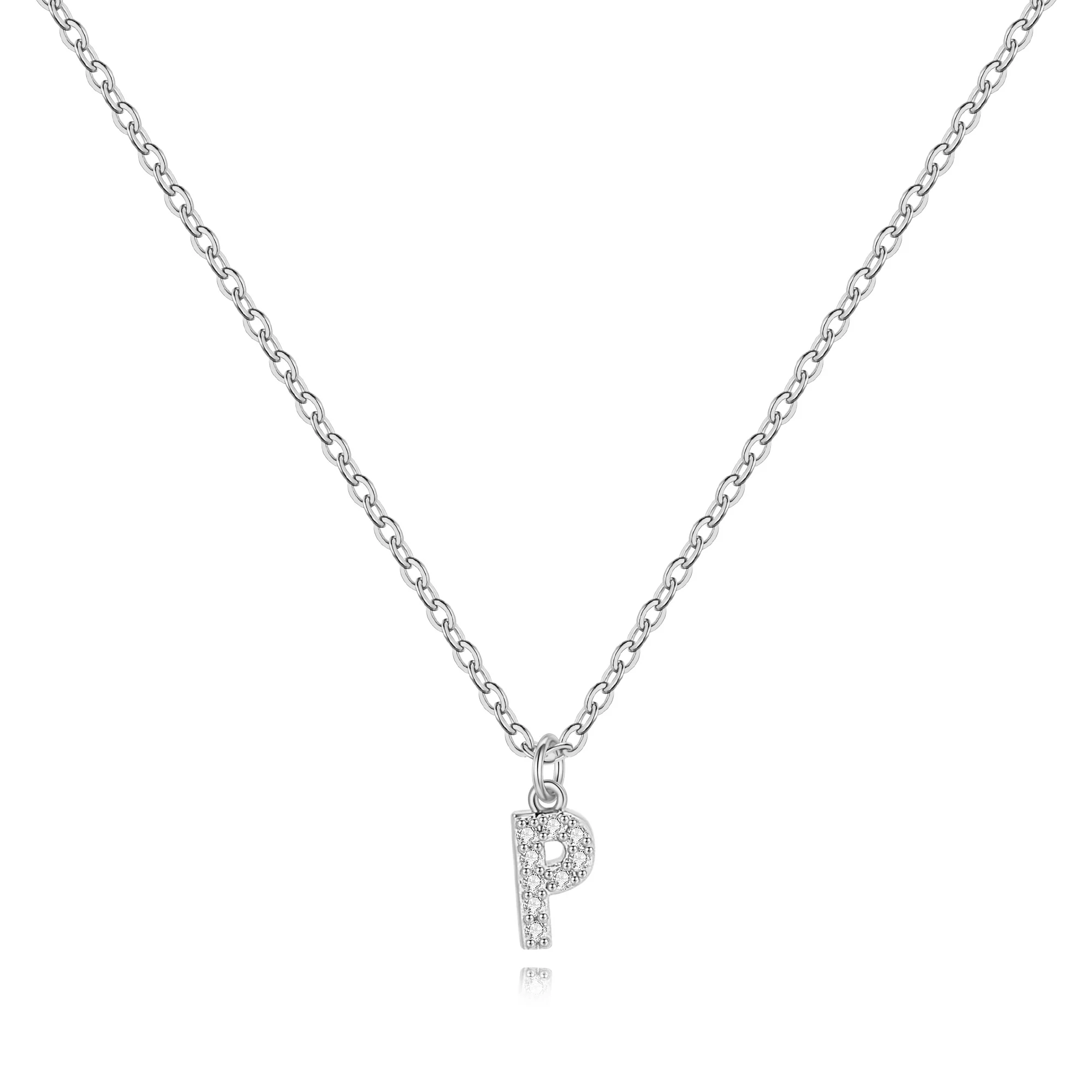 Pavé Uppercase Initial Necklace - Image 62