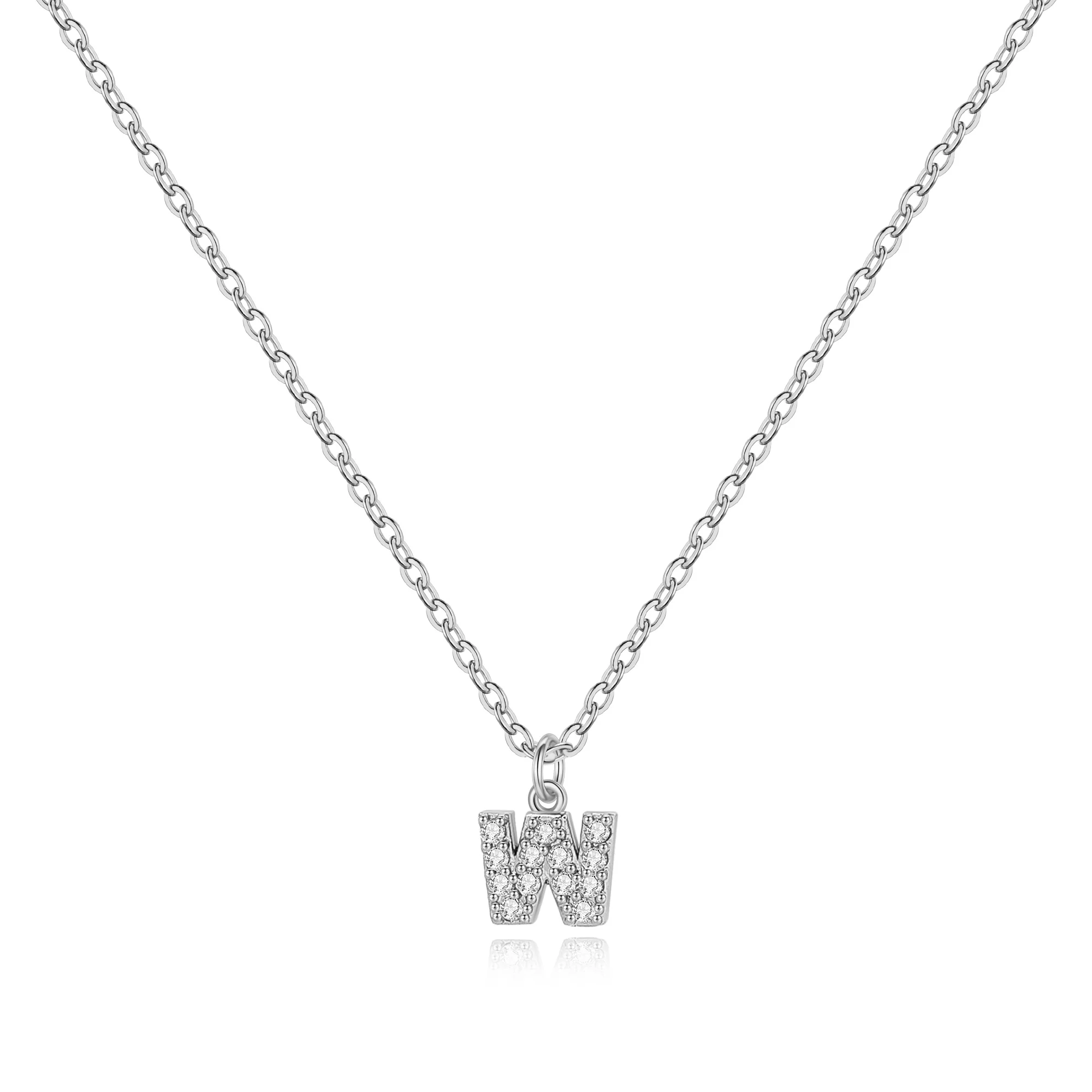 Pavé Uppercase Initial Necklace - Image 69