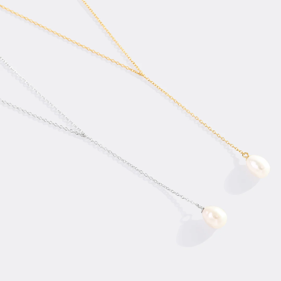 Pearl Lariat Necklace - Image 5