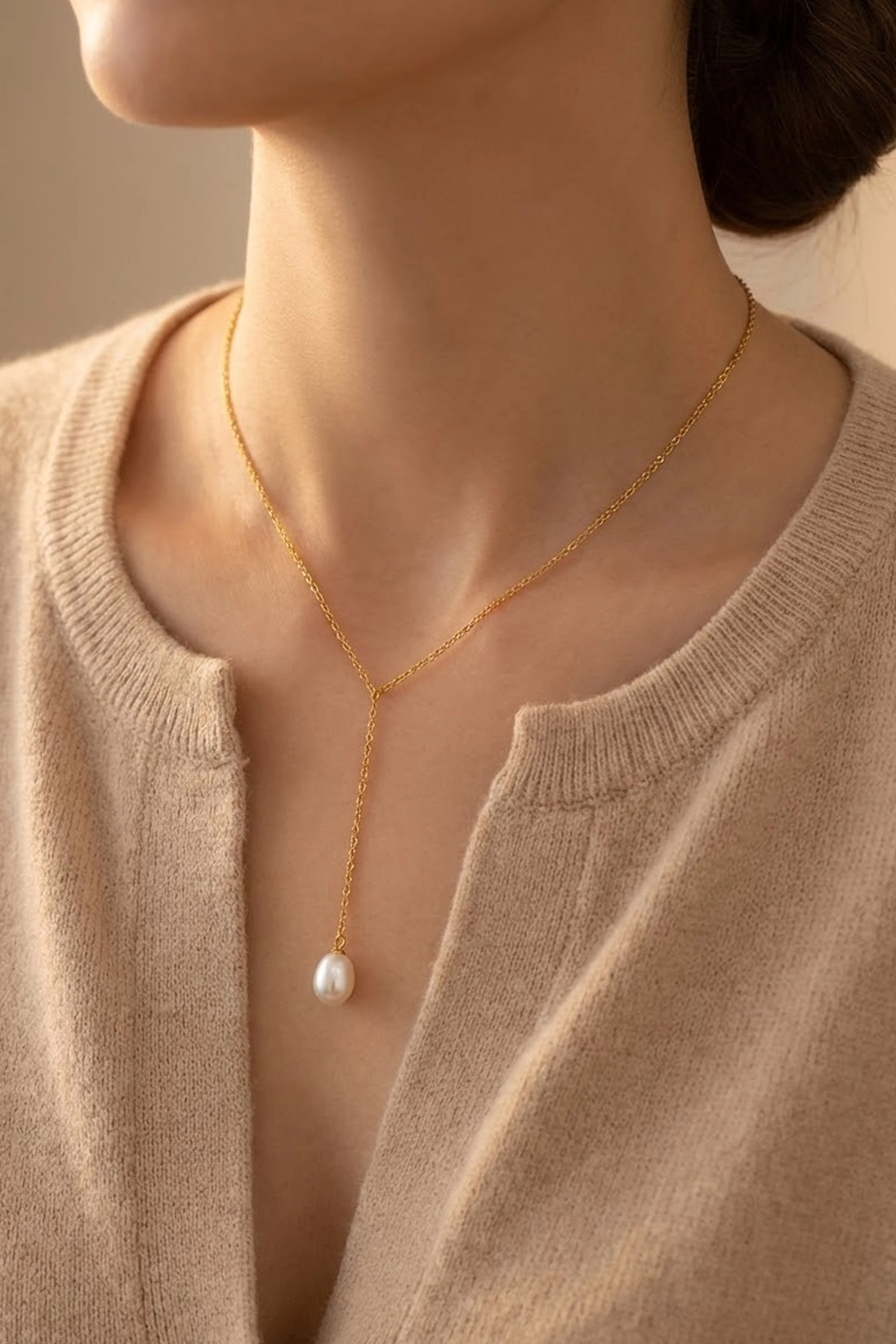 Pearl Lariat Necklace - Image 7