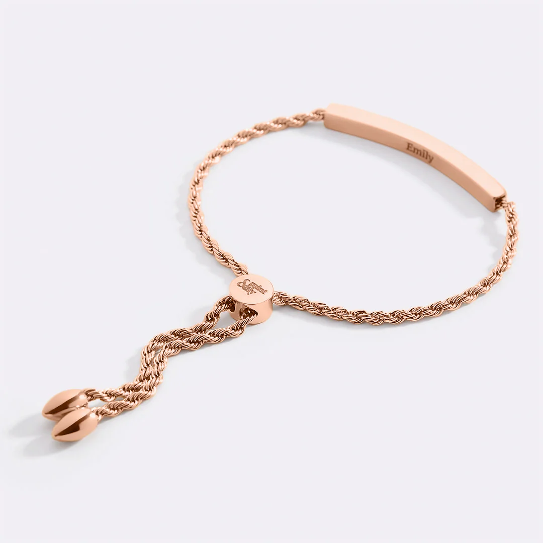 Personalized Bar Chain Bracelet - Image 11