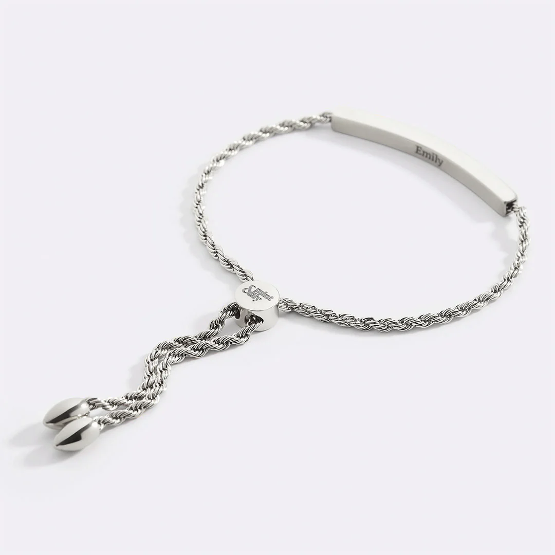 Personalized Bar Chain Bracelet - Image 12