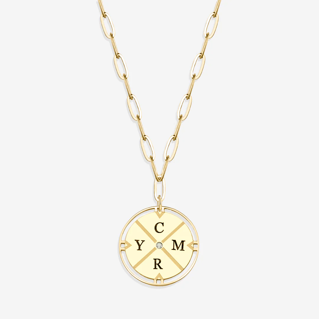 Personalized Compass Pendant Necklace - Image 9