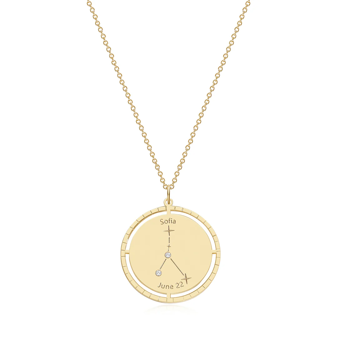 Personalized Constellation Pendant Necklace - Image 15
