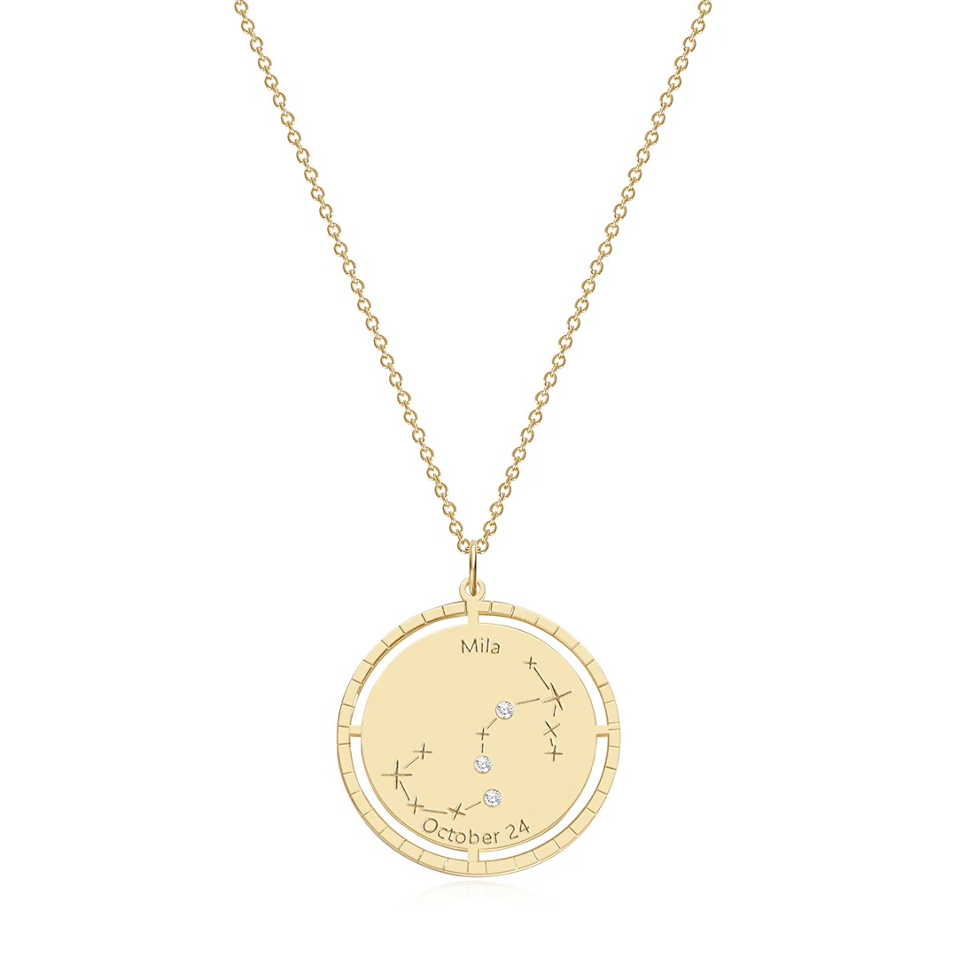 Personalized Constellation Pendant Necklace - Image 19