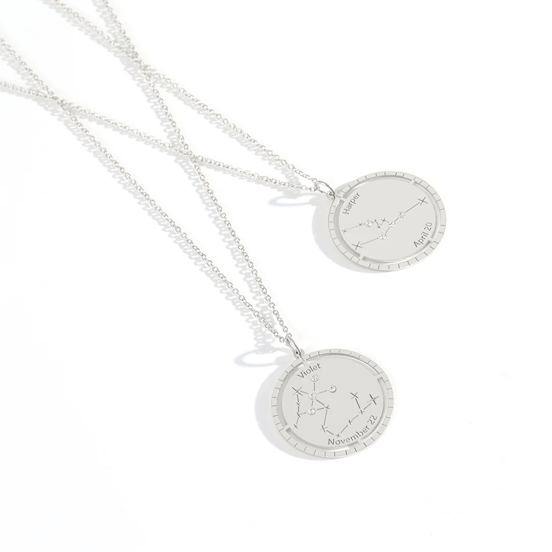Personalized Constellation Pendant Necklace - Image 24
