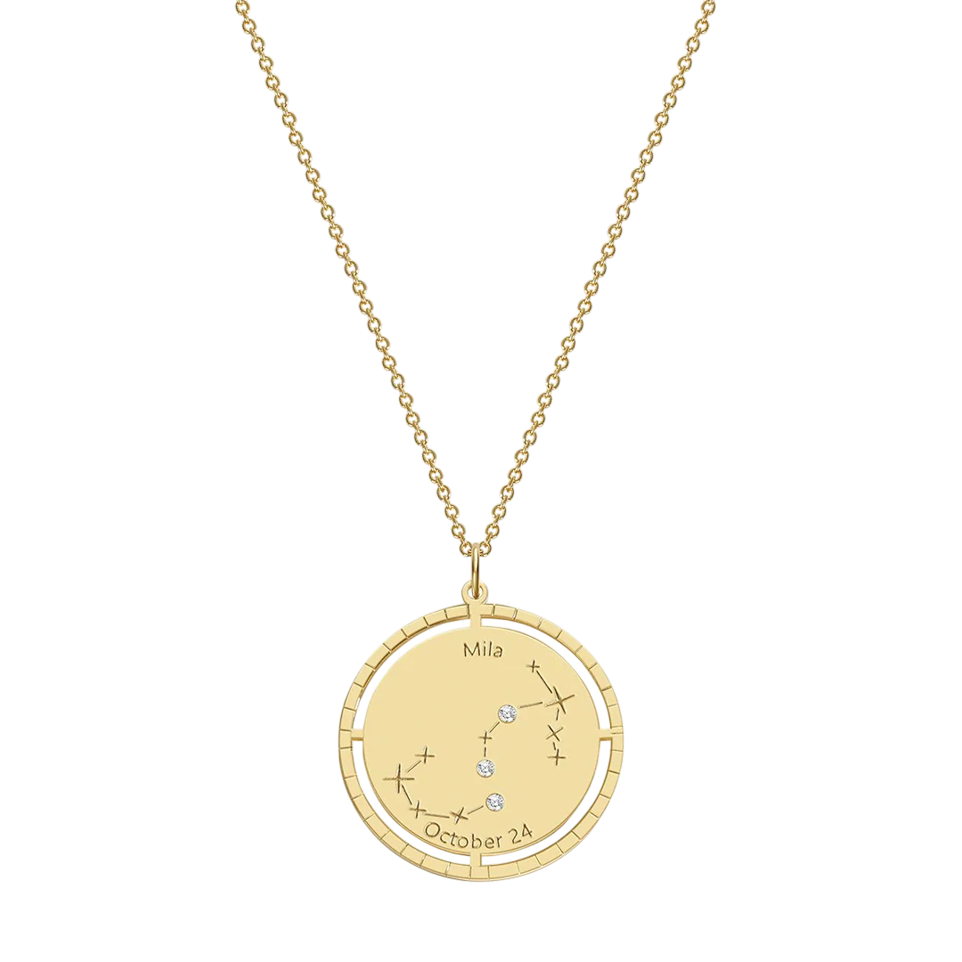 Personalized Constellation Pendant Necklace - Image 46