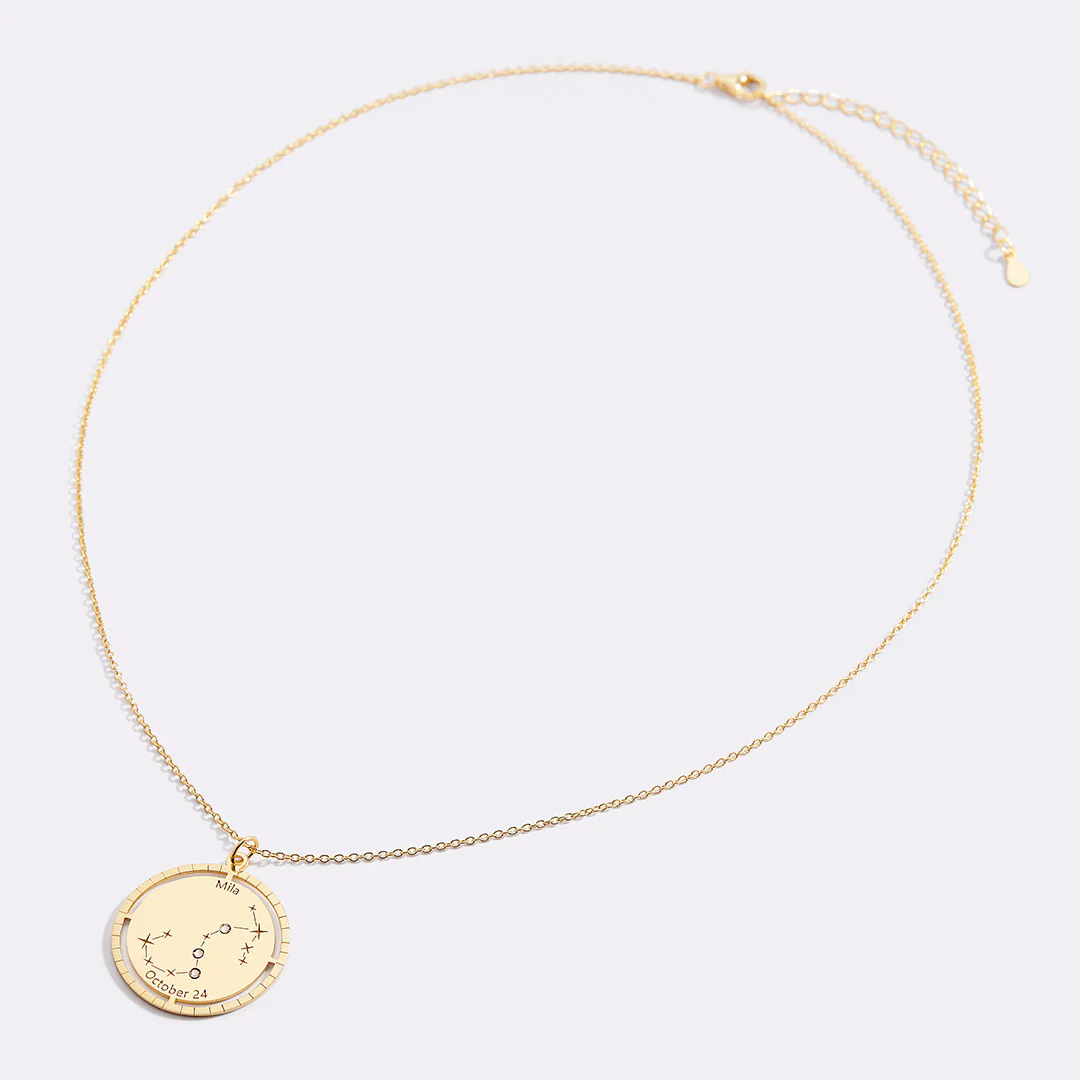 Personalized Constellation Pendant Necklace - Image 68