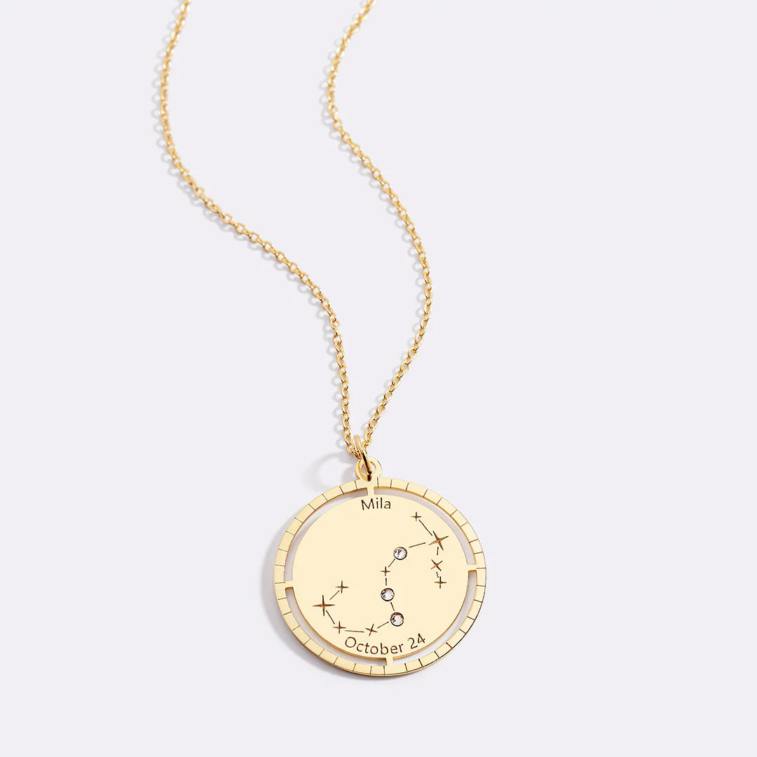 Personalized Constellation Pendant Necklace - Image 71