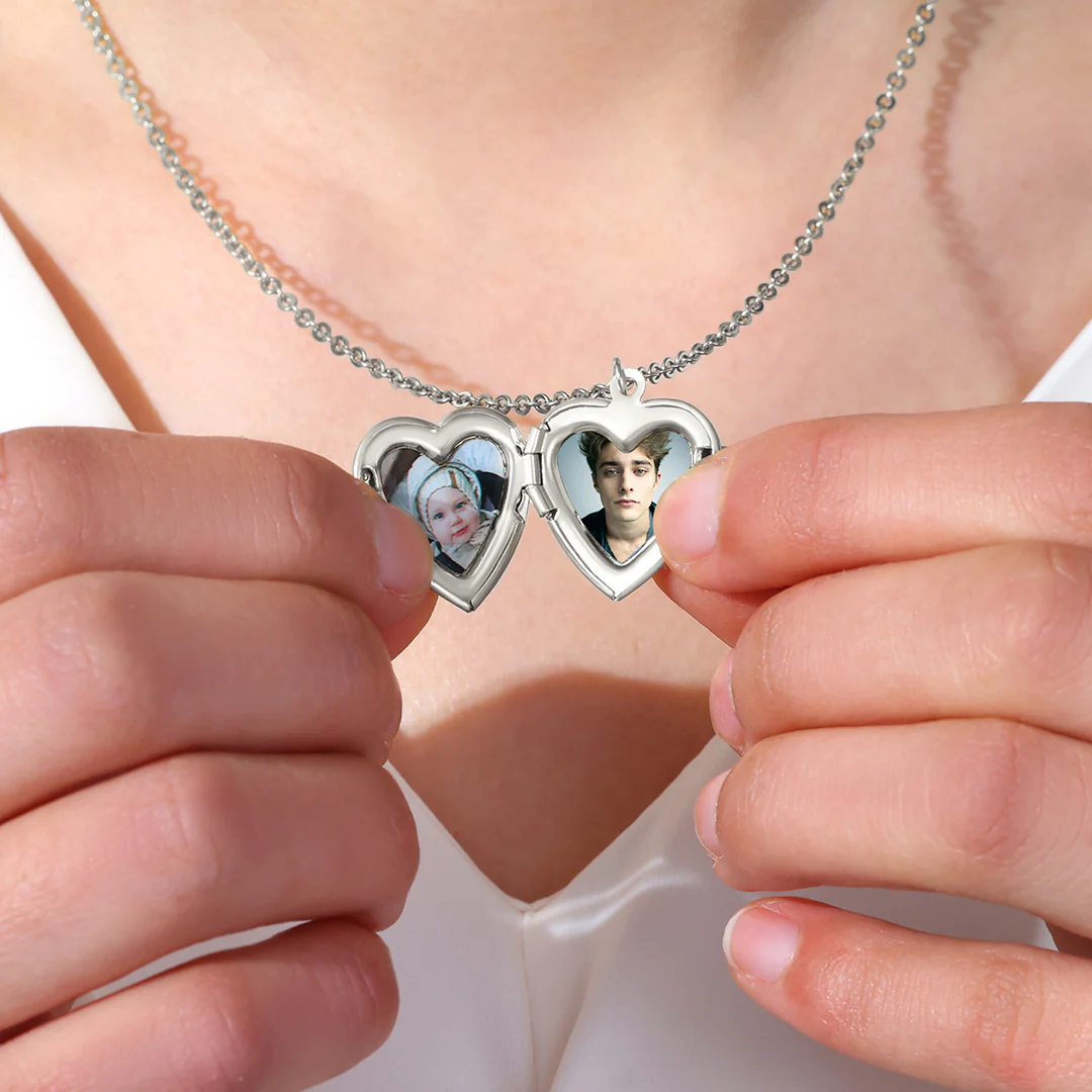 Personalized Heart Locket Necklace - Image 12
