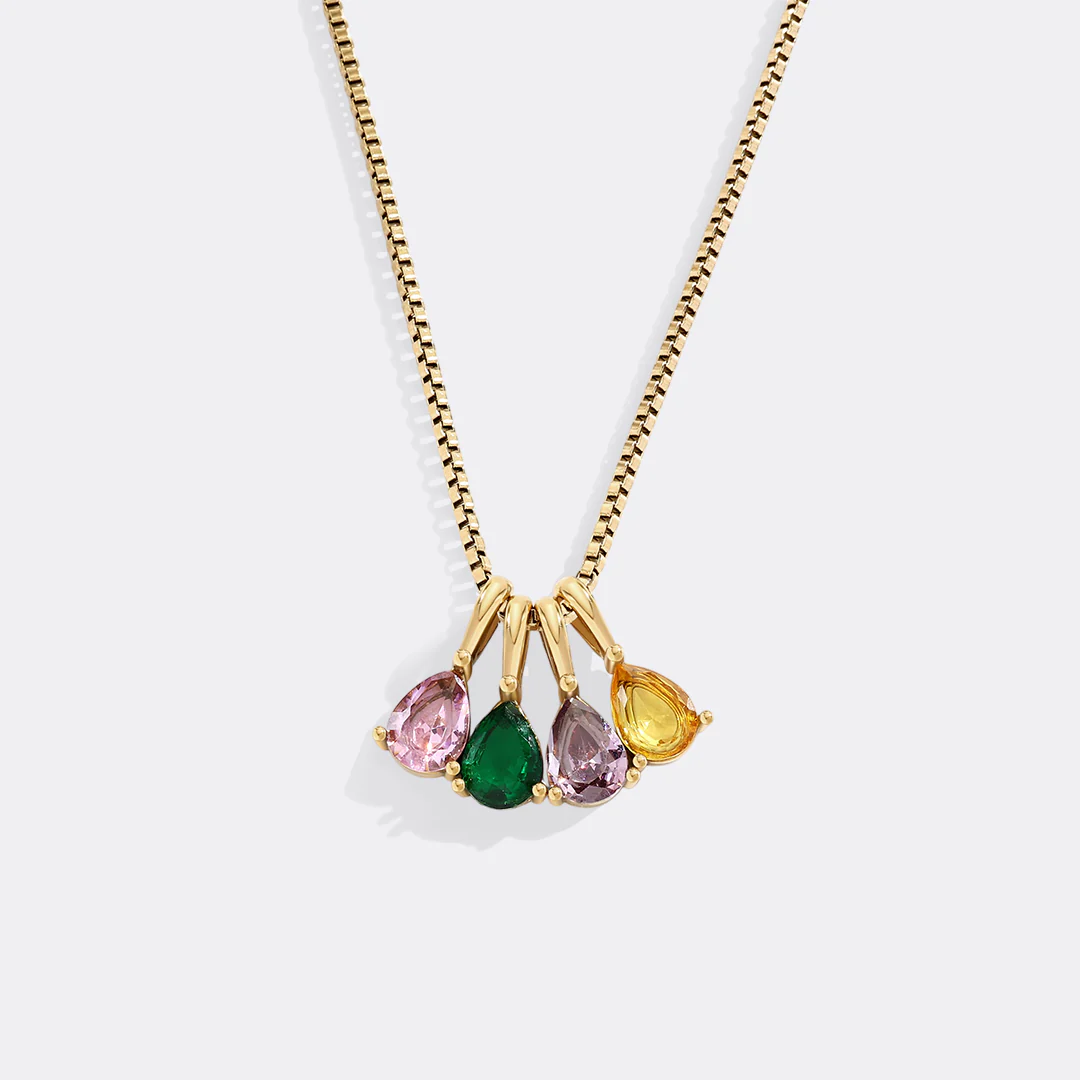 Personalized Multi-Birthstone Necklace - Image 10
