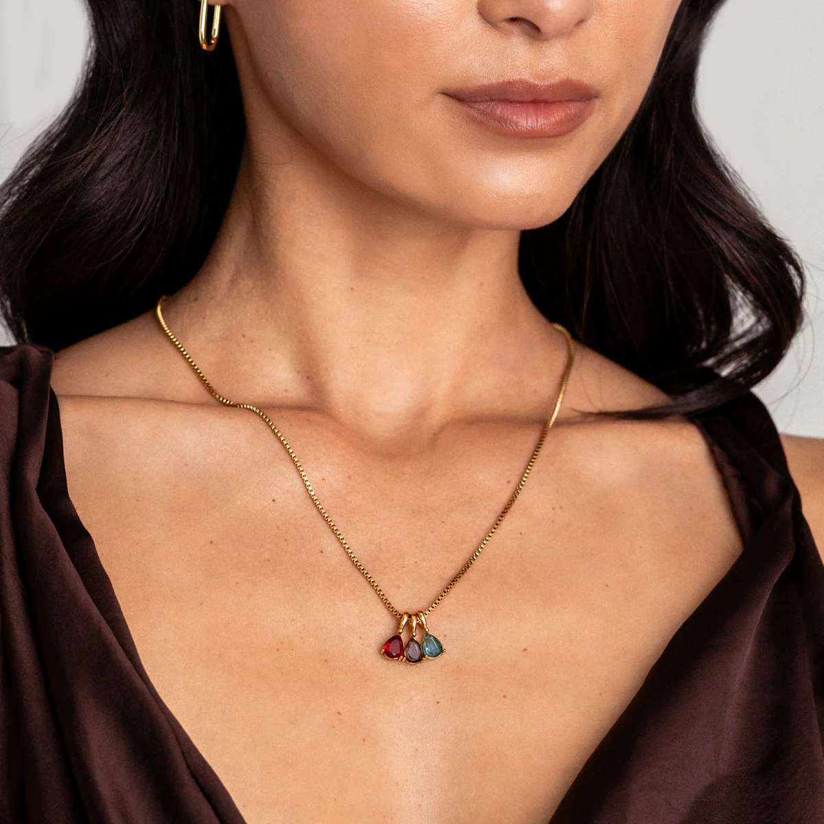 Personalized Multi-Birthstone Necklace - Image 11