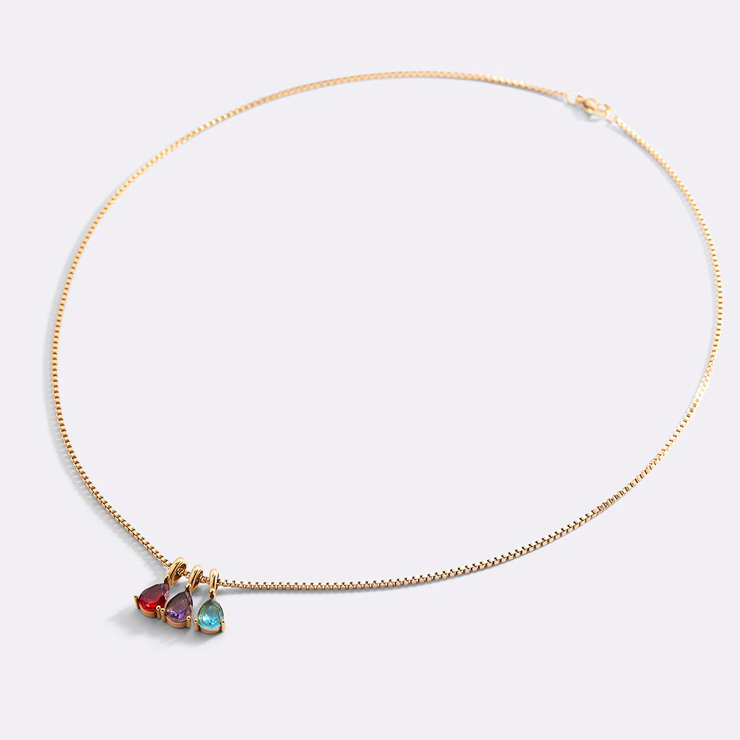 Personalized Multi-Birthstone Necklace - Image 13
